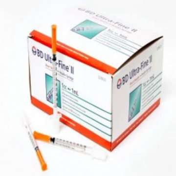 인슐린주사기 BD 1ml 29G 13mm 100개입 울트라파인 일회용주사기