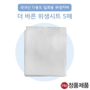 더바른 국내산 일회용 베개커버 5매 위생시트 부직포 병원 한의원 마사지 안면 휴대용